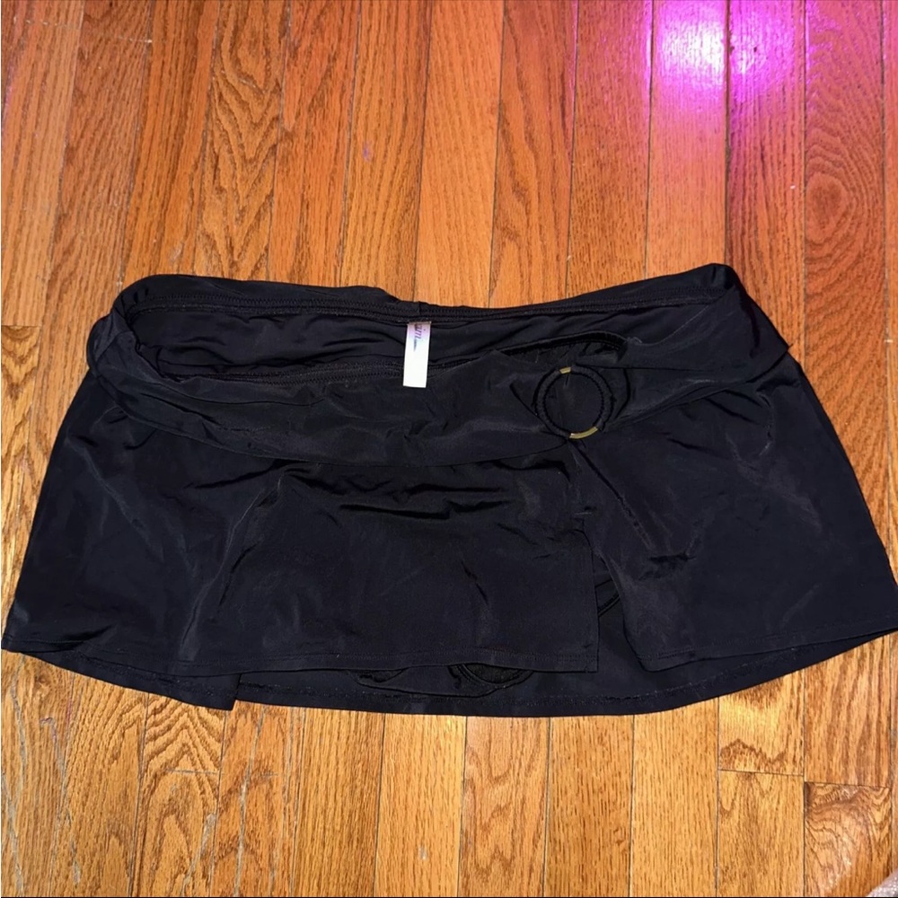 swim by cacique Black Gold Swim Skirt Size 16